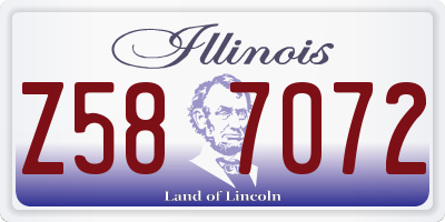 IL license plate Z587072