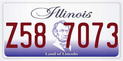 IL license plate Z587073