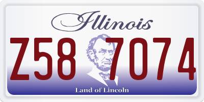 IL license plate Z587074