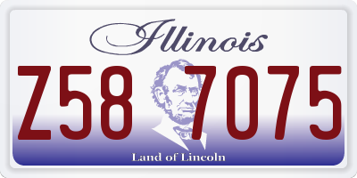 IL license plate Z587075