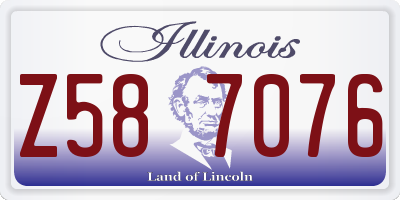 IL license plate Z587076