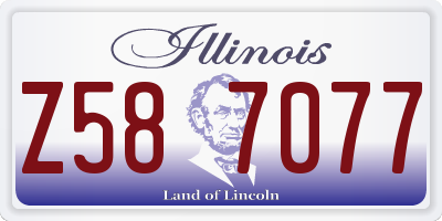 IL license plate Z587077