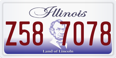 IL license plate Z587078