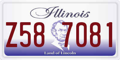 IL license plate Z587081
