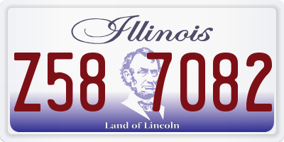 IL license plate Z587082