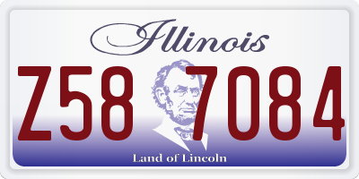 IL license plate Z587084