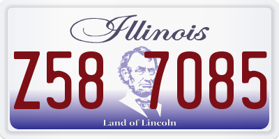 IL license plate Z587085