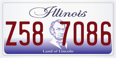 IL license plate Z587086