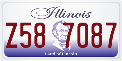 IL license plate Z587087