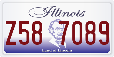 IL license plate Z587089