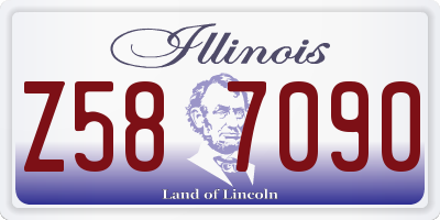 IL license plate Z587090