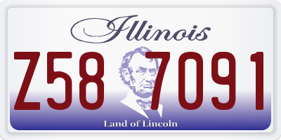 IL license plate Z587091