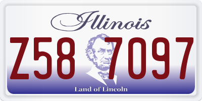 IL license plate Z587097