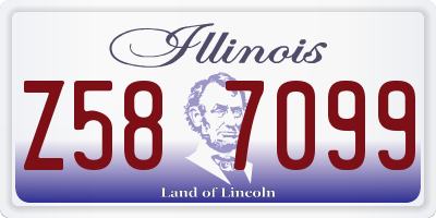 IL license plate Z587099