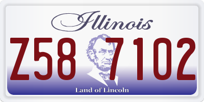 IL license plate Z587102