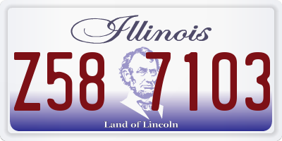 IL license plate Z587103