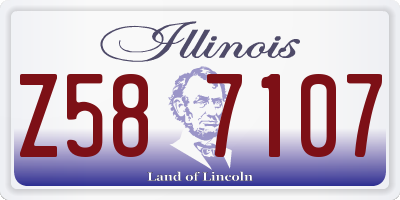 IL license plate Z587107