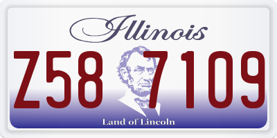 IL license plate Z587109
