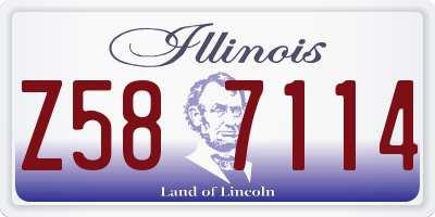 IL license plate Z587114