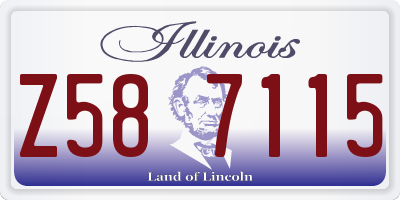 IL license plate Z587115