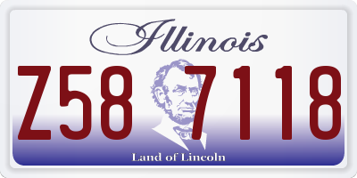 IL license plate Z587118