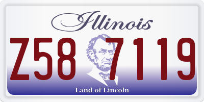IL license plate Z587119