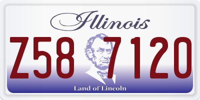 IL license plate Z587120