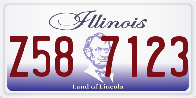 IL license plate Z587123