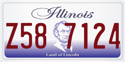 IL license plate Z587124