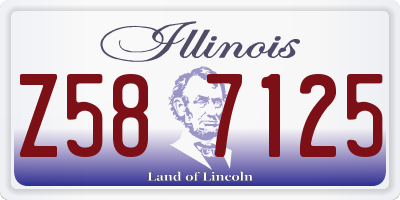 IL license plate Z587125