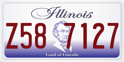 IL license plate Z587127