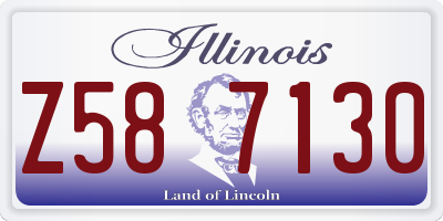 IL license plate Z587130