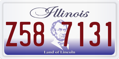 IL license plate Z587131