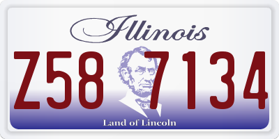 IL license plate Z587134