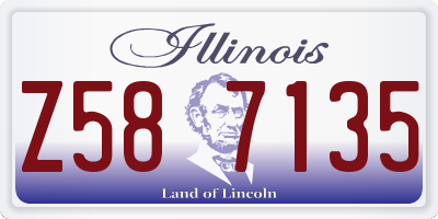 IL license plate Z587135