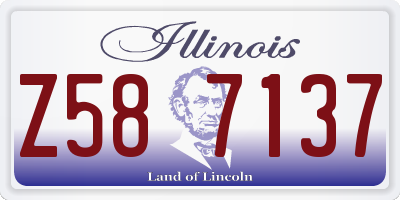 IL license plate Z587137