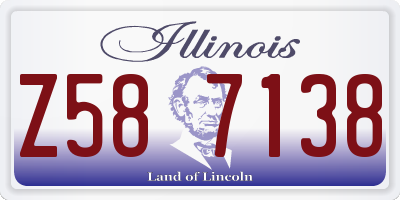 IL license plate Z587138