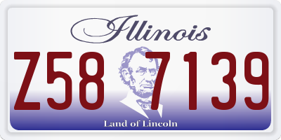 IL license plate Z587139