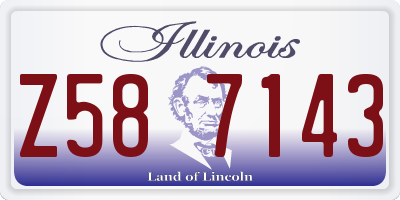 IL license plate Z587143