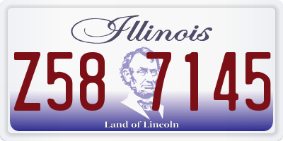 IL license plate Z587145