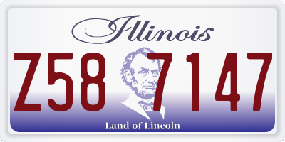 IL license plate Z587147