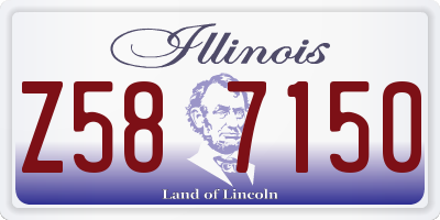 IL license plate Z587150