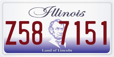 IL license plate Z587151