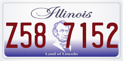IL license plate Z587152