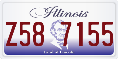 IL license plate Z587155