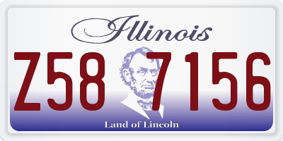 IL license plate Z587156