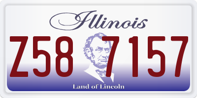 IL license plate Z587157