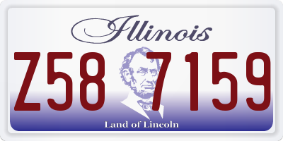 IL license plate Z587159