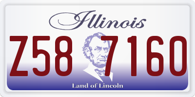 IL license plate Z587160
