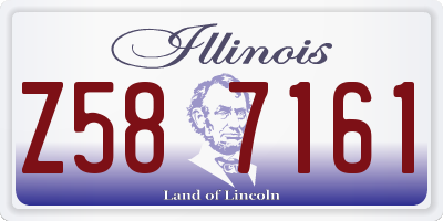 IL license plate Z587161